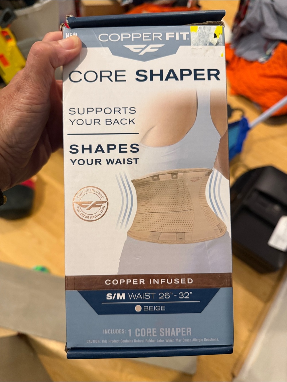 Copper Fit Core Shaper Waist Support - Beige NIB Size S/M